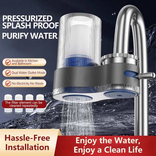 🚰 60% OFF NOW! 💧 Faucet Water Purifier with Adapters - Easy Installation, Reduces Chlorine & Impurities for Cleaner Drinking Water 🏠📦