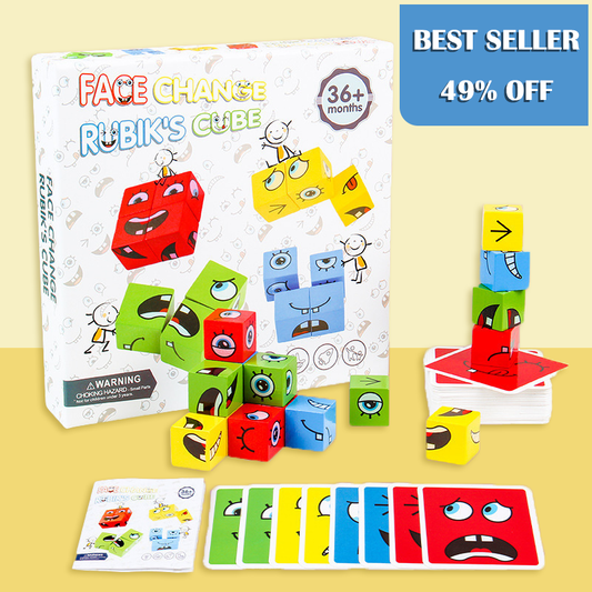🧩 50% OFF! 🎭 5D Puzzle Faces Changing Game - Interactive Family Fun, Boosts Creativity & Logic Skills 👨👩👧👦✨