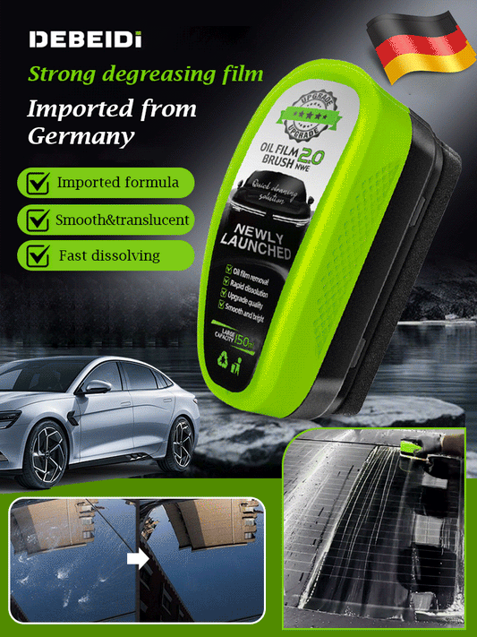 🚗 BUY 2 GET 1 FREE! ✨ New 2.0 Powerful Oil Film Wipe - Instantly Removes Grease Residue & Applies Anti-Glare Protective Coating on Glass 🌙✨
