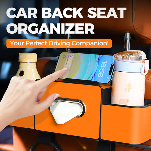 🚗 50% OFF NOW! 📦 Car Seat Back Storage Bag - Waterproof & Multi-Pocket Organizer for Toys, Documents, Snacks 🍪✨