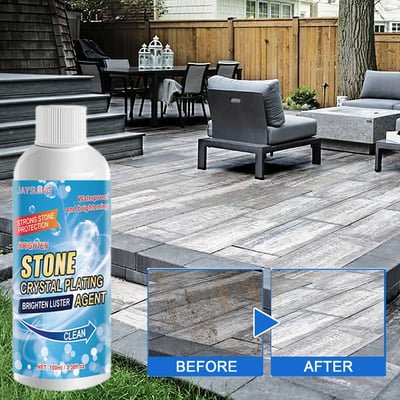 🧼 BUY 2 GET 1 FREE! ✨ Stone Stain Remover Cleaner - Effortlessly Eliminates Oxidation, Rust & Stains from Various Surfaces 🌟🪨