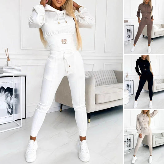 👚 60% OFF HOT SALE! ✨ Women's Two-Piece Hooded Tracksuit Set - Comfortable & Stylish Athletic Wear for Training and Casual Loungewear 🏃♀️💫