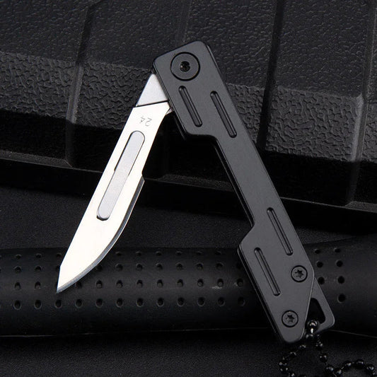 🔪 50% OFF NOW! ✨ Stainless Steel Portable Utility Knife - Includes 10 Free Blades for Carving, Crafting & Outdoor Use 🎯🛠️