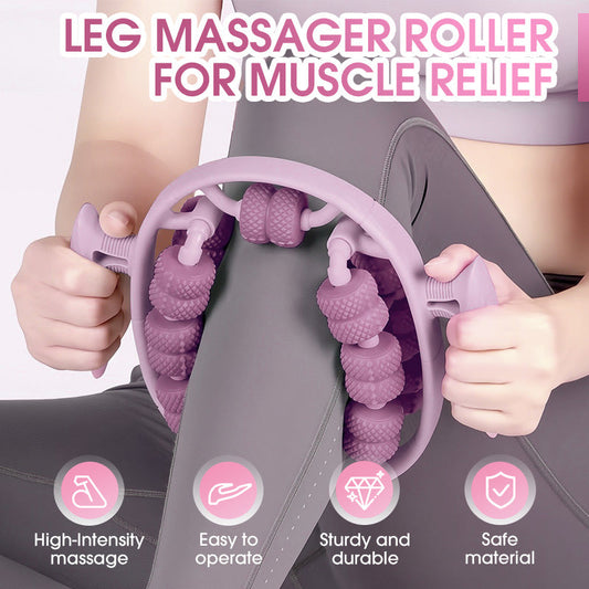 🦵 60% OFF NOW! 💆♀️ Leg Massager Roller - Deep Tissue Relief for Calf/Thigh Muscles, Portable & Ergonomic Design for Home/Office Use 🔥✨