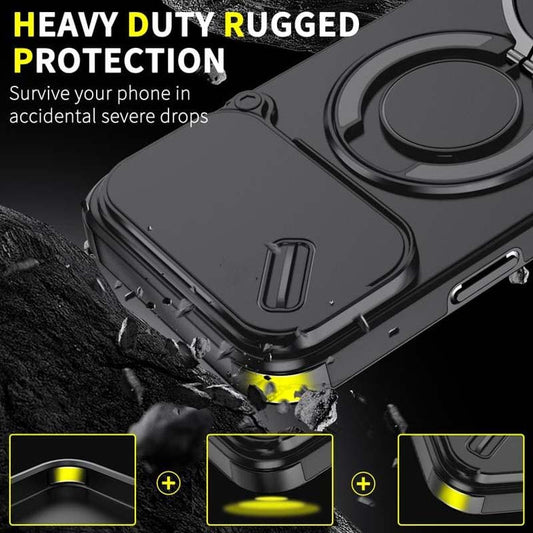 📱 50% OFF NOW! 🔗 Magnetic Phone Case with Ring Stand - Secure Grip & Wireless Charging Compatible, 360° Viewing Angles for iPhone ⚡✨