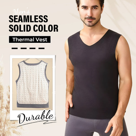 🔥 60% OFF NOW! ✨ Men's Seamless Thermal Vest - Ultra-Soft Breathable Fabric with Anti-Static Design for All-Day Comfort 👕💨