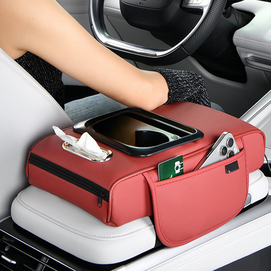 🚗 50% OFF HOT SALE! ✨ Car Armrest Organizer with USB Ports - Multi-Function Storage Box & LED Ambient Light for Enhanced In-Car Experience 📱🔌