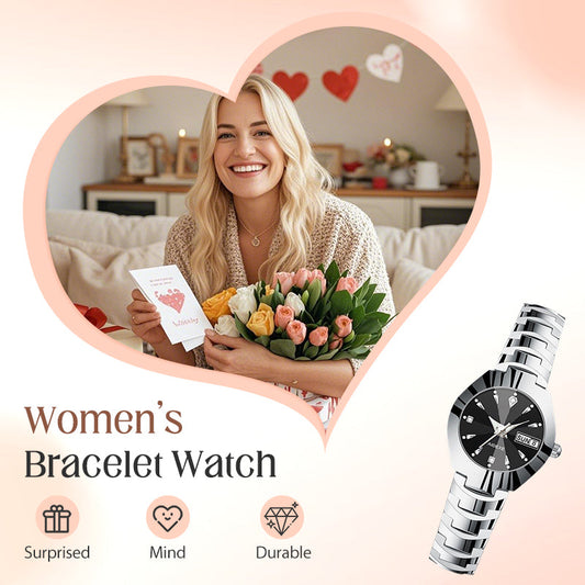 ⌚ LAST DAY 60% OFF! ✨ Women’s Elegant Waterproof Watch - Diamond-Cut Markers & Sapphire Glass for Luxury & Precision 🌟💧