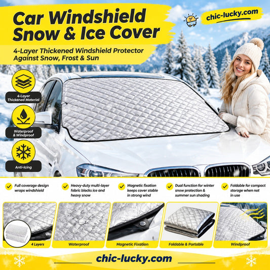 ❄️ 50% OFF! 🚗 Magnetic Frost & Snow Cover – Clear your windshield instantly ✨