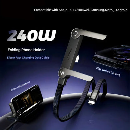 📱 BUY 3 GET 1 FREE! ⚡ Invisible Holder Charger Cable with Stand – Hidden Bracket, Fast Charging & Tangle-Free 🔋