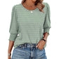 👚 50% OFF NOW! ☀️ Blouses for Women – Dressy Casual 3/4 Length Sleeve Tops with Smocked Cuffs – Flowy, elegant & perfect for work, brunch or summer outings 🌼