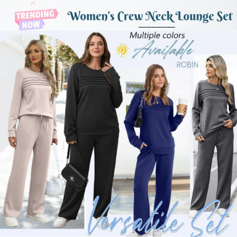 👚 60% OFF NOW! 🧵 Women‘s Crew Neck Top & Drawstring Pants Set – Comfortable, Versatile & Casual Chic 👖