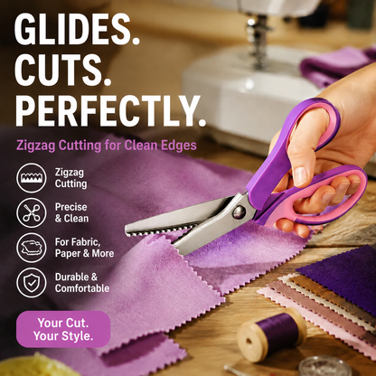 ✂️ 50% OFF NOW! 🧵 Multipurpose Pinking Shears – Serrated blades, zigzag cut & durable – Perfect for fabric crafting & edge finishing ✨