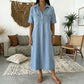 👗 60% OFF NOW! 👖 Casual Pocket Denim Midi Shirt Dress – Soft denim & relaxed fit – Functional pockets, perfect for everyday casual – comfortable and versatile ✨🌸