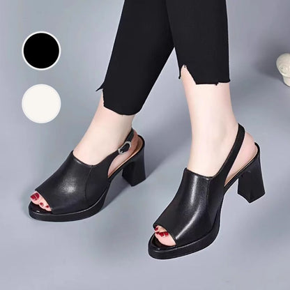 👡 50% OFF NOW! ✨ Stylish & Comfortable High Heel Leather Sandals for Women – Adjustable straps & cushioned footbed – Perfect for parties, office or elegant summer evenings – style and comfort in one 🌸