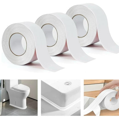 🚿 BUY 3 GET 1 FREE! 🛁 Self-Adhesive Bath Sealant Strip – 3 rolls, waterproof, easy install – Perfect for toilet, bathtub, sink & kitchen corners ✨