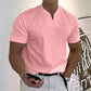 👕 60% OFF NOW! 💎 Men's Gentleman Business Short Sleeve V-Neck T-Shirt – Breathable Cotton Blend, Classic Fit & Available Up to 5XL ✨