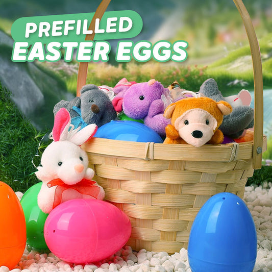 🐰 50% OFF NOW! 🥚 Pre-filled Easter Eggs with Stuffed Animal Toys – Soft Plush Inside, Colorful & Perfect for Egg Hunts 🐣