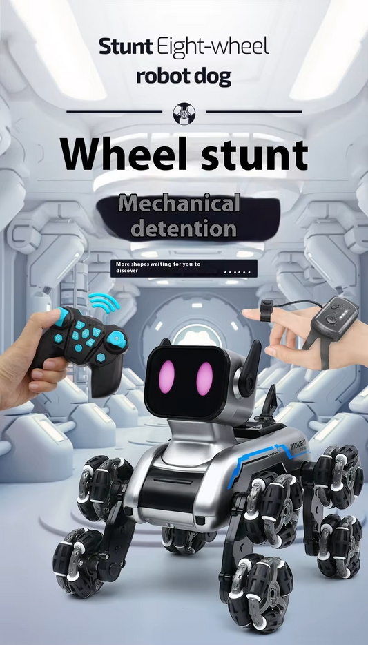 🤖 60% OFF HOT SELLING! ✨ Stunt Eight-Wheel Smart Remote Control Robot Dog - 360° Flips & LED Lights with Gesture Sensing for Interactive Play 🐶🎮