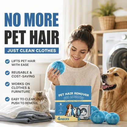 🐾 Save 50%! 🧺 Pet Hair Remover Balls – Reusable, laundry‑safe & effective ✨
