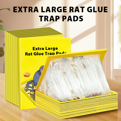 🐭 BUY 3 GET 2 FREE! ✨ Extra Large Rat Glue Trap Pads - Non-Toxic Adhesive with Reusable Surface for Effective Rodent Control 🚫🧀
