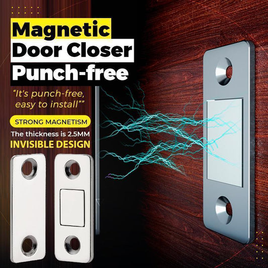 🚪 50% OFF NOW! 🧲 Magnetic Door Closer Without Perforations – Drill-free installation, strong hold & sleek design – Perfect for cabinets, doors & furniture 🛠️