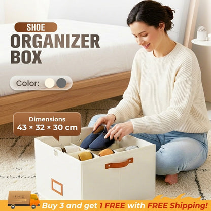👟 50% OFF NOW! 🧺 Fabric Shoe Storage Box – Foldable, dustproof & breathable – Keeps shoes organized & fresh in wardrobes ✨