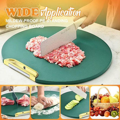 🔪 50% OFF NOW! 🧼 Antibacterial Stand-able Double-Sided Chopping Board – Stainless Steel Edge, 2-in-1 Design & Perfect for Kitchen 🍽️