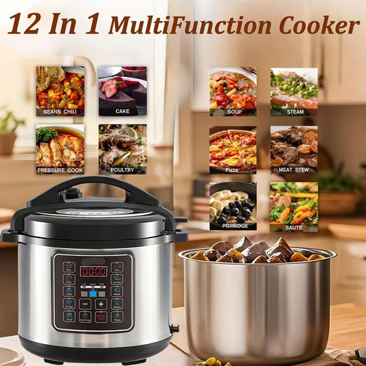 🍲 50% OFF NOW! ⚡ 6L Electric Pressure Cooker – 9-in-1 Programmes, Stainless Steel, Fast & Energy-Saving for Healthy Family Meals 🍛