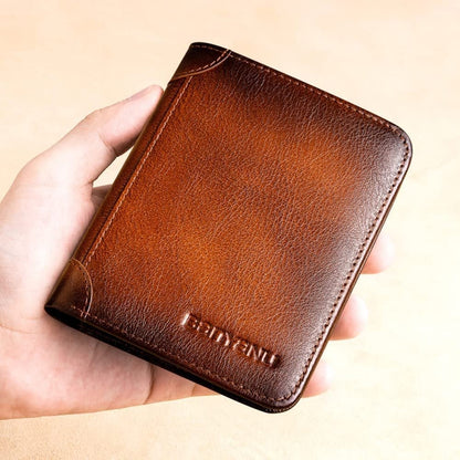👛 50% OFF NOW! 🔒 Minimalist RFID Blocking Leather Wallet for Men – Ultra-Thin, Genuine Top-Layer Cowhide & Perfect for Everyday Carry 💼