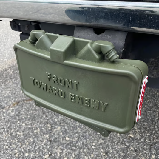 🚗 50% OFF NOW! 💥 Claymore Mine Tow Hitch Cover – Heavy-Duty Rubber, Unique Design & Perfect for Off-Road Enthusiasts or a Fun Gift 🎁