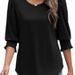👚 50% OFF NOW! ☀️ Blouses for Women – Dressy Casual 3/4 Length Sleeve Tops with Smocked Cuffs – Flowy, elegant & perfect for work, brunch or summer outings 🌼