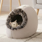 🐾 50% OFF NOW! 🏠 Winter Warm Pet Cave Bed – Cozy & Insulated, Soft Plush Material & Secure Hideaway Design ❄️