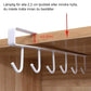 🏠 BUY 2 GET 1 FREE! 🔥 Under Shelf Hanger with 6 Hooks – Space Saving Kitchen Organizer – No drill, steel utensil holder & perfect for cabinets or wardrobes 🍴