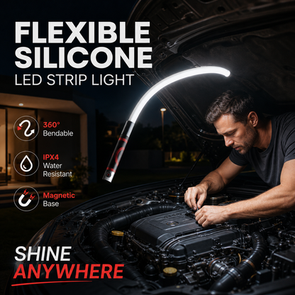 ⏳🔥LIMITED-TIME 64% OFF! 💡✨ Flexible Silicone LED Strip Light – Waterproof, Dimmable, and Easy to Install for Indoor and Outdoor Use