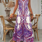 👗 60% OFF NOW! 💃 Women‘s Retro Print V-Neck Maxi Dress – Sleeveless, Flowy Fabric & Perfect for Summer Parties and Vacations ✨