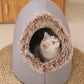 🛏️ 50% OFF HOT SALE! ✨ Pet Cozy Warm Cave Bed - Ultra-Soft Plush Igloo Design with Breathable Warmth for Cats & Small Dogs 🐾💤