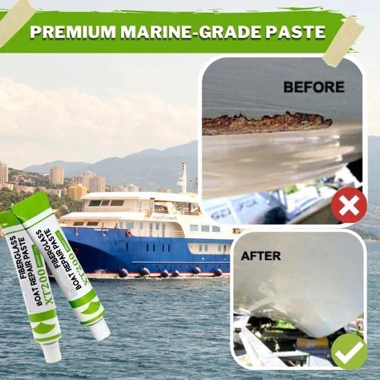 ⛵ BUY 1 GET 1 FREE! ⏰ Fiberglass Boat Repair Paste – Waterproof & high adhesion – Ideal for hulls, kayaks or pools – sands smoothly after curing 🌊