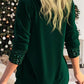 ✨60% OFF! ✨ Sequin Smocked Fake Two-Piece Top - Stretchy Glitter Fabric with Adjustable Drawstring for Holiday Parties 💃🎄