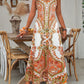 👗 60% OFF NOW! 💃 Women‘s Retro Print V-Neck Maxi Dress – Sleeveless, Flowy Fabric & Perfect for Summer Parties and Vacations ✨