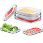 🥗 BUY 3 GET 1 FREE! 🧊 3‑Layer Fridge Crisper – Clear, reusable & stackable ✨