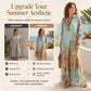 👗 50% OFF NOW! 🎁 Elegant Retro Print Maxi Dress – Boho V-neck & button-down – Flowy, breathable – perfect for beach holidays or summer elegance 🌸✨