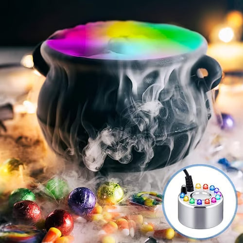 💨 50% OFF NOW! ⚡ 12-LED Ultrasonic Mist Maker Fogger – Creates cool mist & colourful light – Perfect for humidifiers, fountains or Halloween decor – runs quietly in water 💧✨