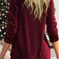✨60% OFF! ✨ Sequin Smocked Fake Two-Piece Top - Stretchy Glitter Fabric with Adjustable Drawstring for Holiday Parties 💃🎄