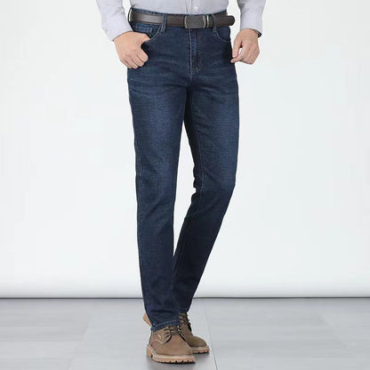 👖 50% OFF NOW! 💥 Men's Elastic High Waist Straight Leg Jeans – Stretch cotton & breathable – Classic fit, perfect for daily wear or casual office – comfortable and stylish ✨