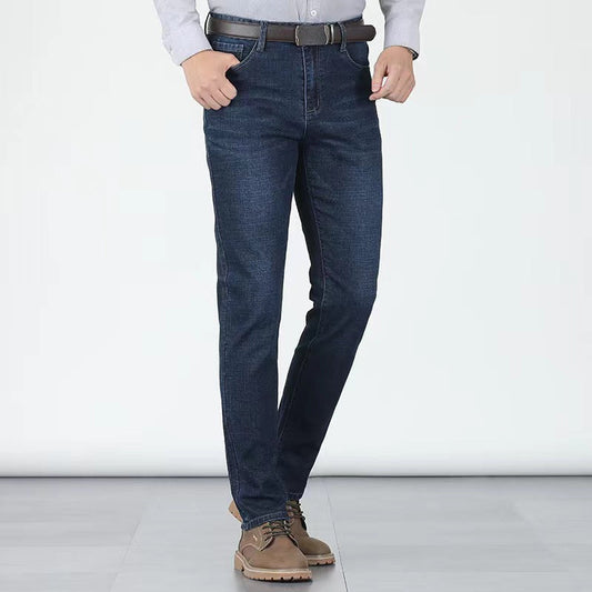 👖 50% OFF NOW! 💥 Men's Elastic High Waist Straight Leg Jeans – Stretch cotton & breathable – Classic fit, perfect for daily wear or casual office – comfortable and stylish ✨