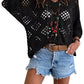 👚 50% OFF NOW! 🌸 Women's Bohemian-Inspired Beige Crochet Top with V-Neck – Breathable, Relaxed Fit & Perfect for Summer Days ☀️