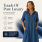 👗 60% OFF NOW! 👖 Casual Pocket Denim Midi Shirt Dress – Soft denim & relaxed fit – Functional pockets, perfect for everyday casual – comfortable and versatile ✨🌸