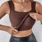 👚 50% OFF NOW! 🔥 Women‘s U Neck Thermal Tank Top – Built-In Bra, Seamless & Comfortable for Layering & Sports 🏃‍♀️