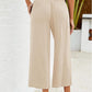 👖 50% OFF NOW! ⏰ Women's High Waisted Wide Leg Linen Capri Pants – Elastic smock waist & breathable – Relaxed fit, perfect for summer or resort wear – comfortable and chic 🌸✨